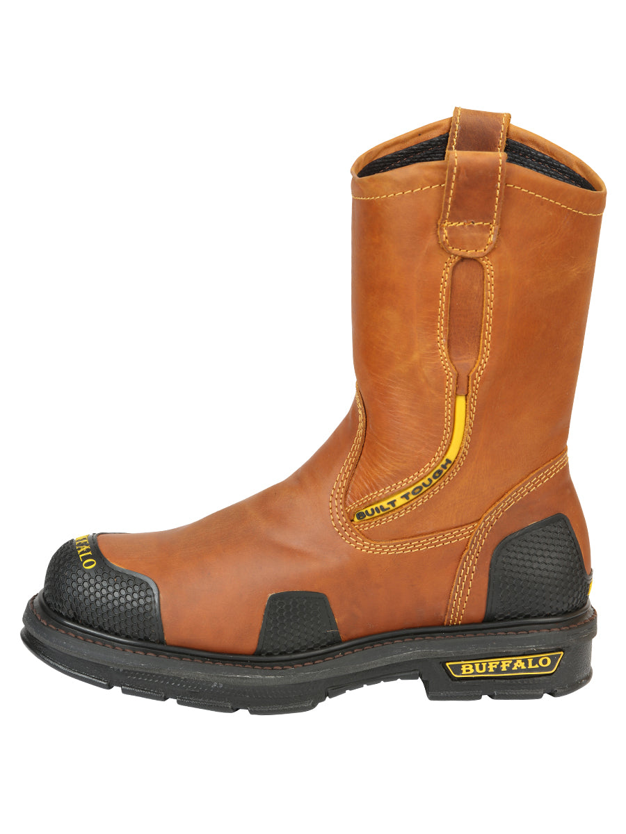Buffalo & Bull Men’s Leather Work Boots - Made in Mexico - Crazy Miel Honey 123029 — view 2