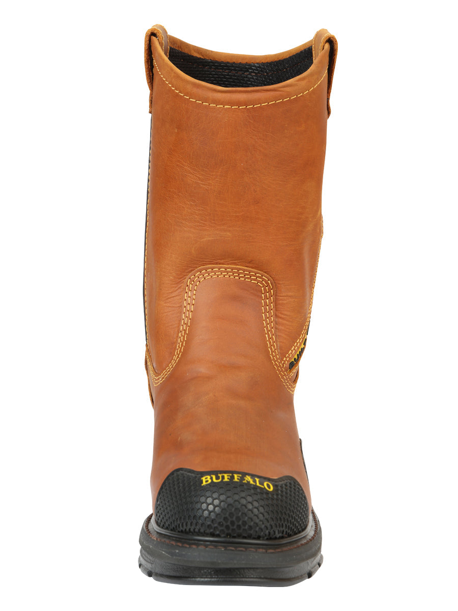 Buffalo & Bull Men’s Leather Work Boots - Made in Mexico - Crazy Miel Honey 123029 — view 3