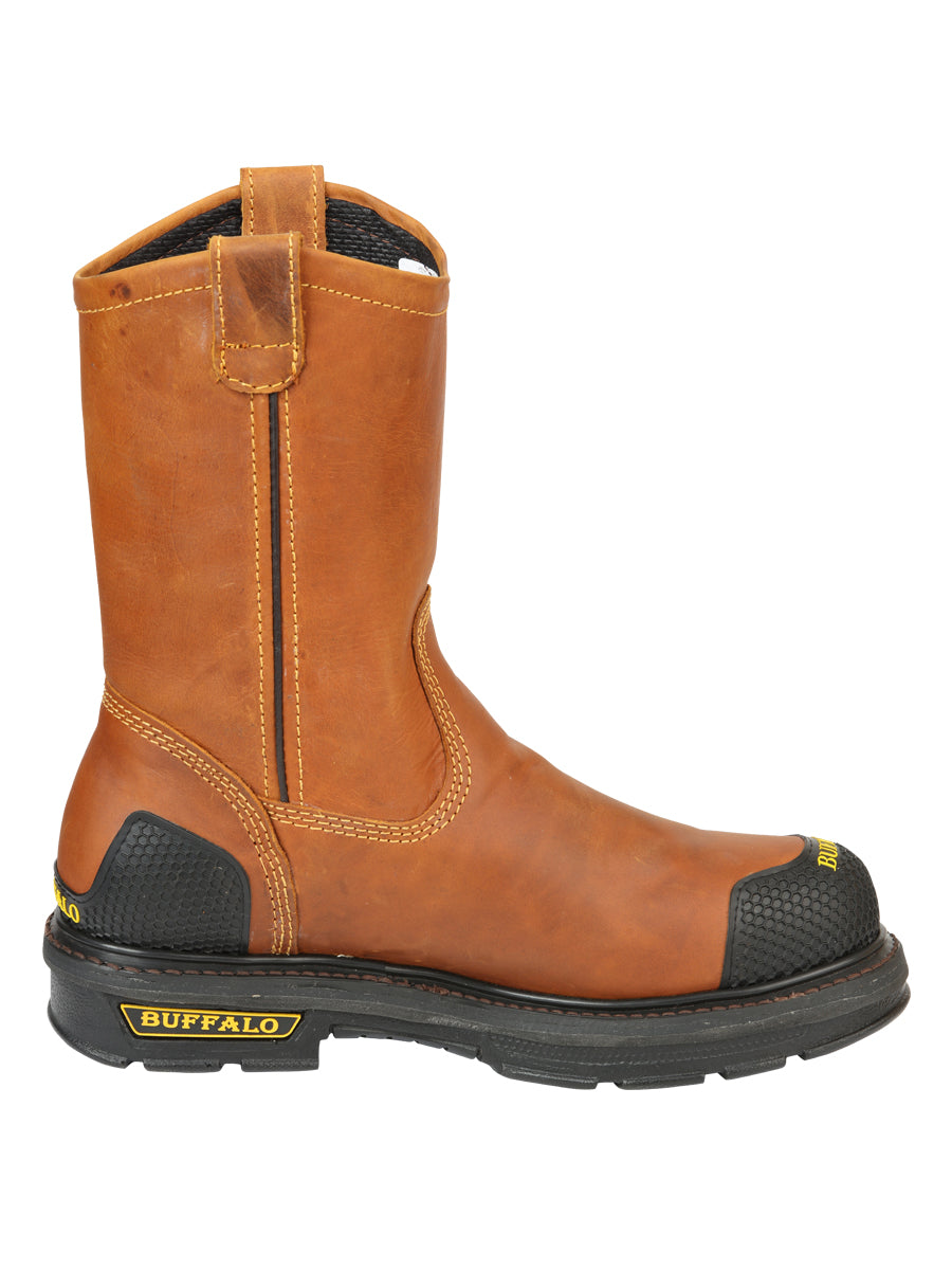 Buffalo & Bull Men’s Leather Work Boots - Made in Mexico - Crazy Miel Honey 123029 — view 7
