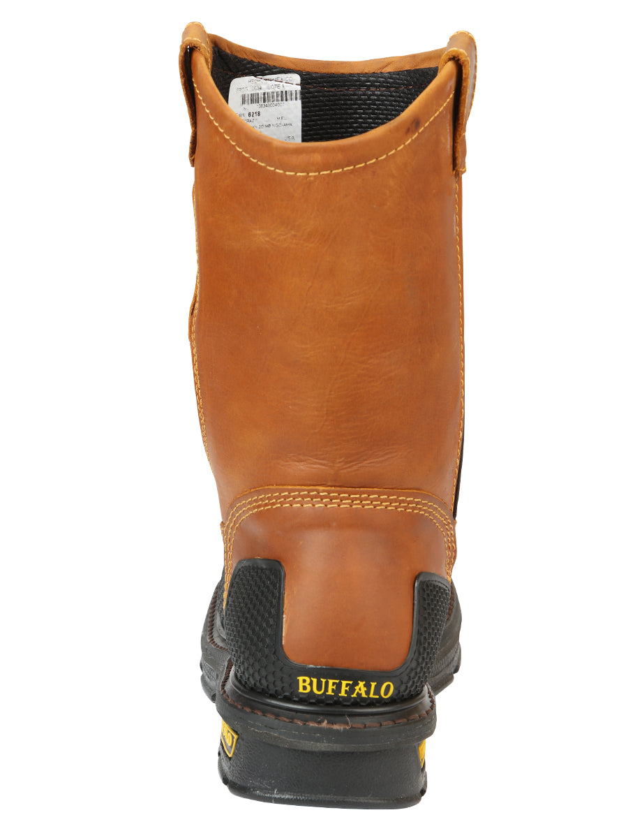 Buffalo & Bull Men’s Leather Work Boots - Made in Mexico - Crazy Miel Honey 123029 — view 8