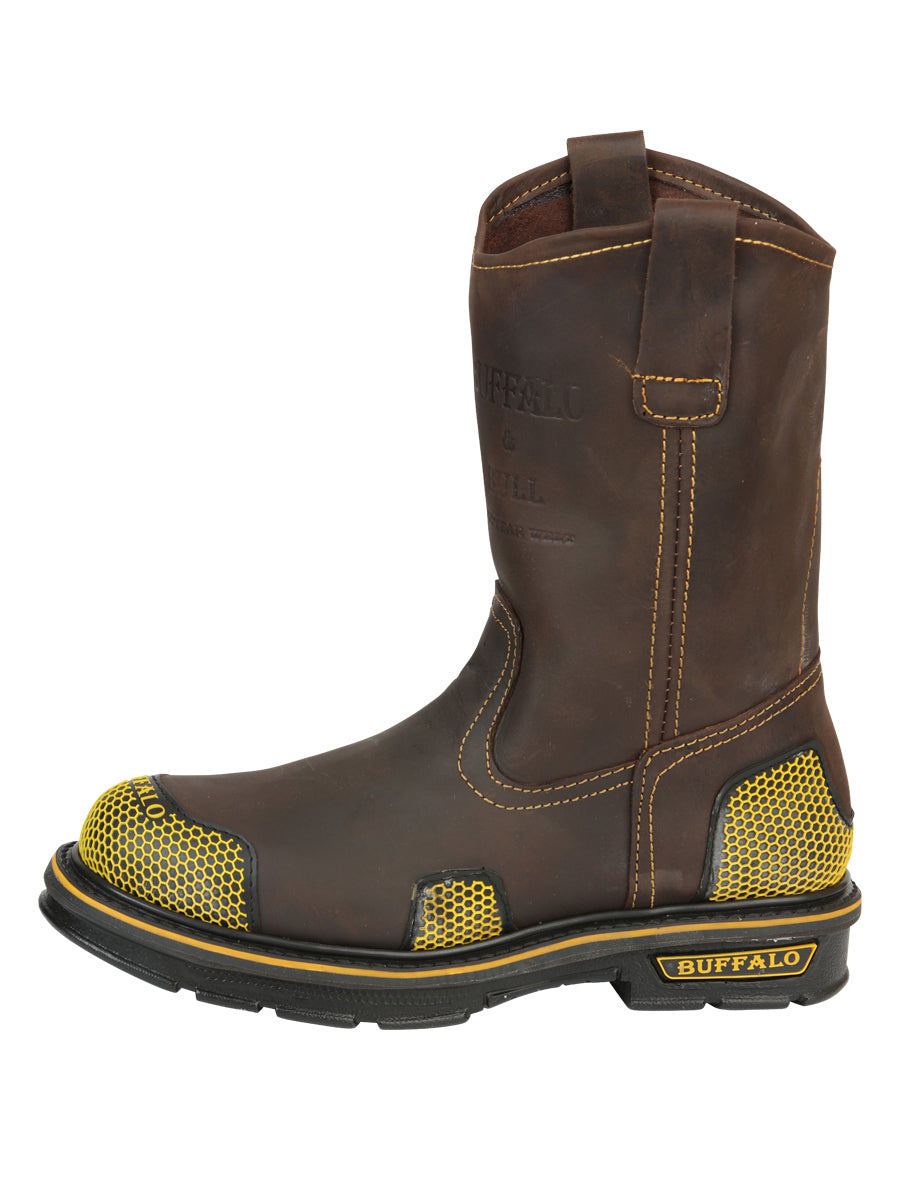 Buffalo & Bull Men’s Work Boots - Brown/Yellow 123031 — view 2
