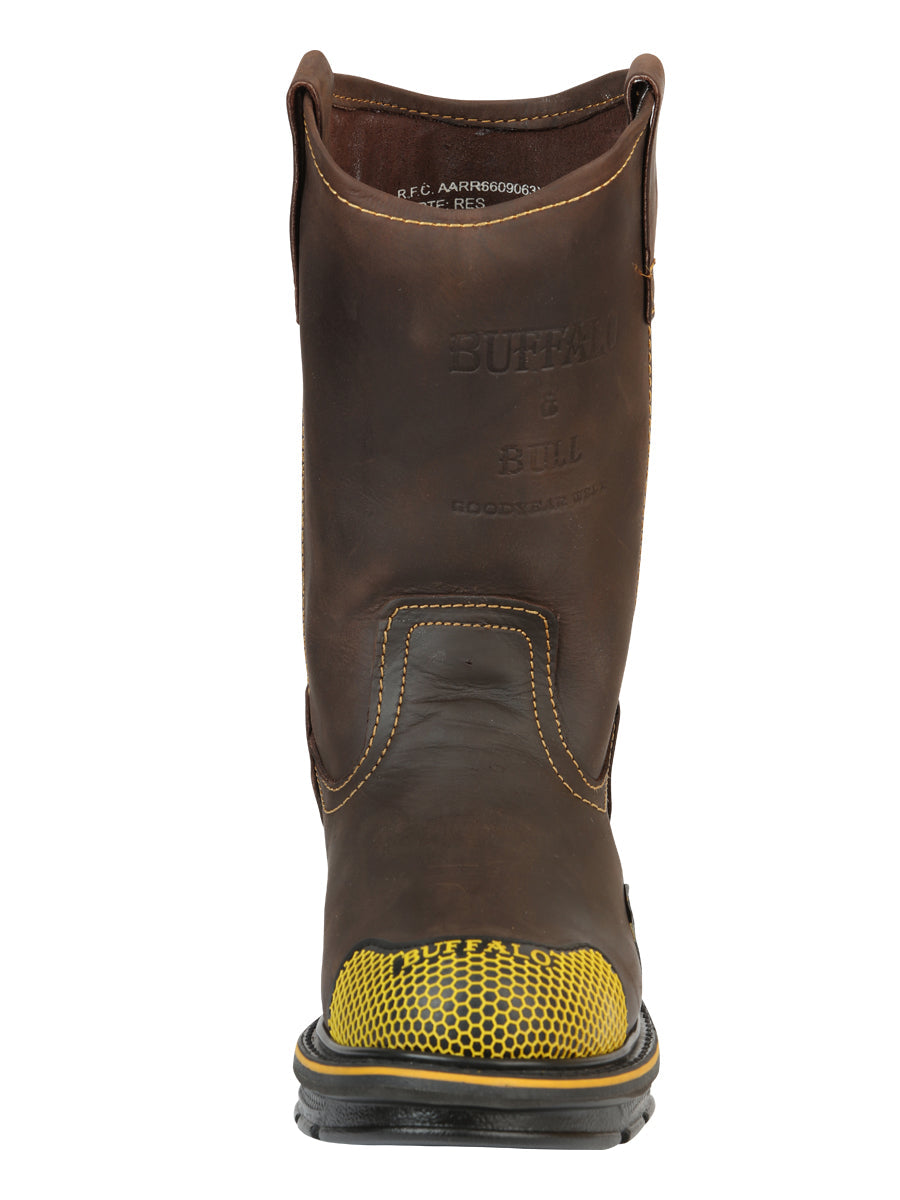 Buffalo & Bull Men’s Work Boots - Brown/Yellow 123031 — view 3