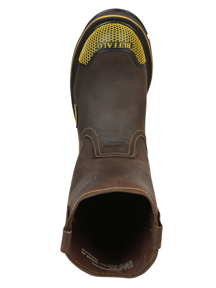Buffalo & Bull Men’s Work Boots - Brown/Yellow 123031 — view 5