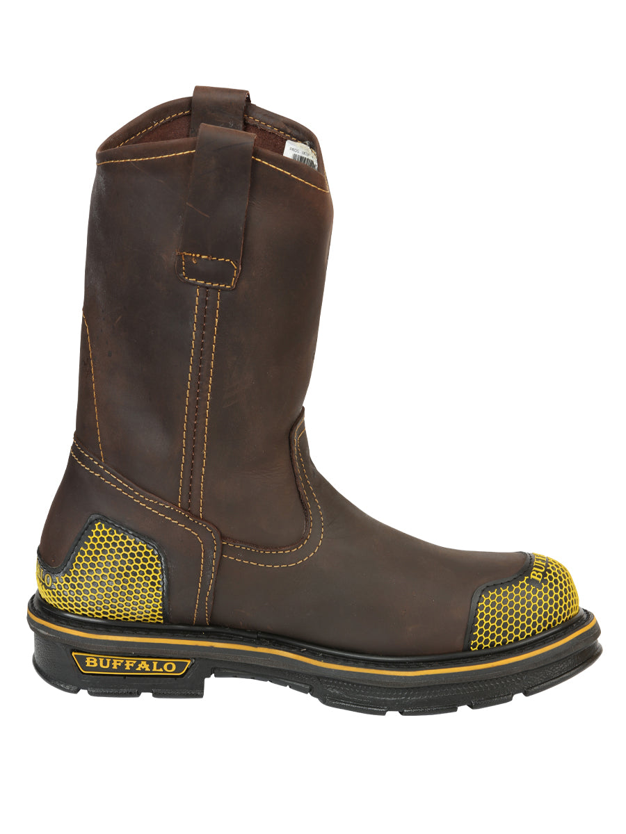 Buffalo & Bull Men’s Work Boots - Brown/Yellow 123031 — view 7
