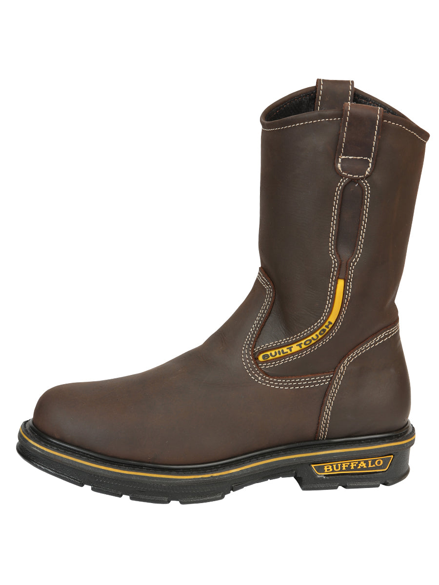 Buffalo & Bull Men’s Leather Work Boots - Made in Mexico - Crazy Cafe Brown 123034 — view 2