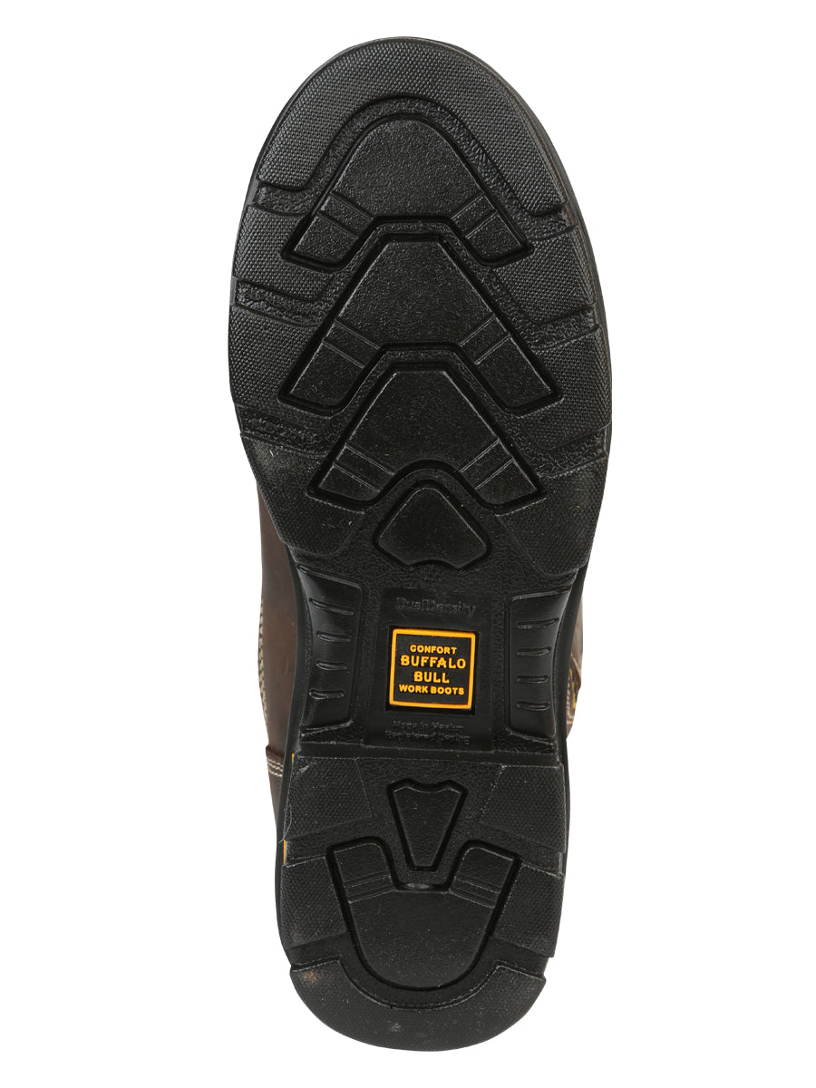 Buffalo & Bull Men’s Leather Work Boots - Made in Mexico - Crazy Cafe Brown 123034 — view 6