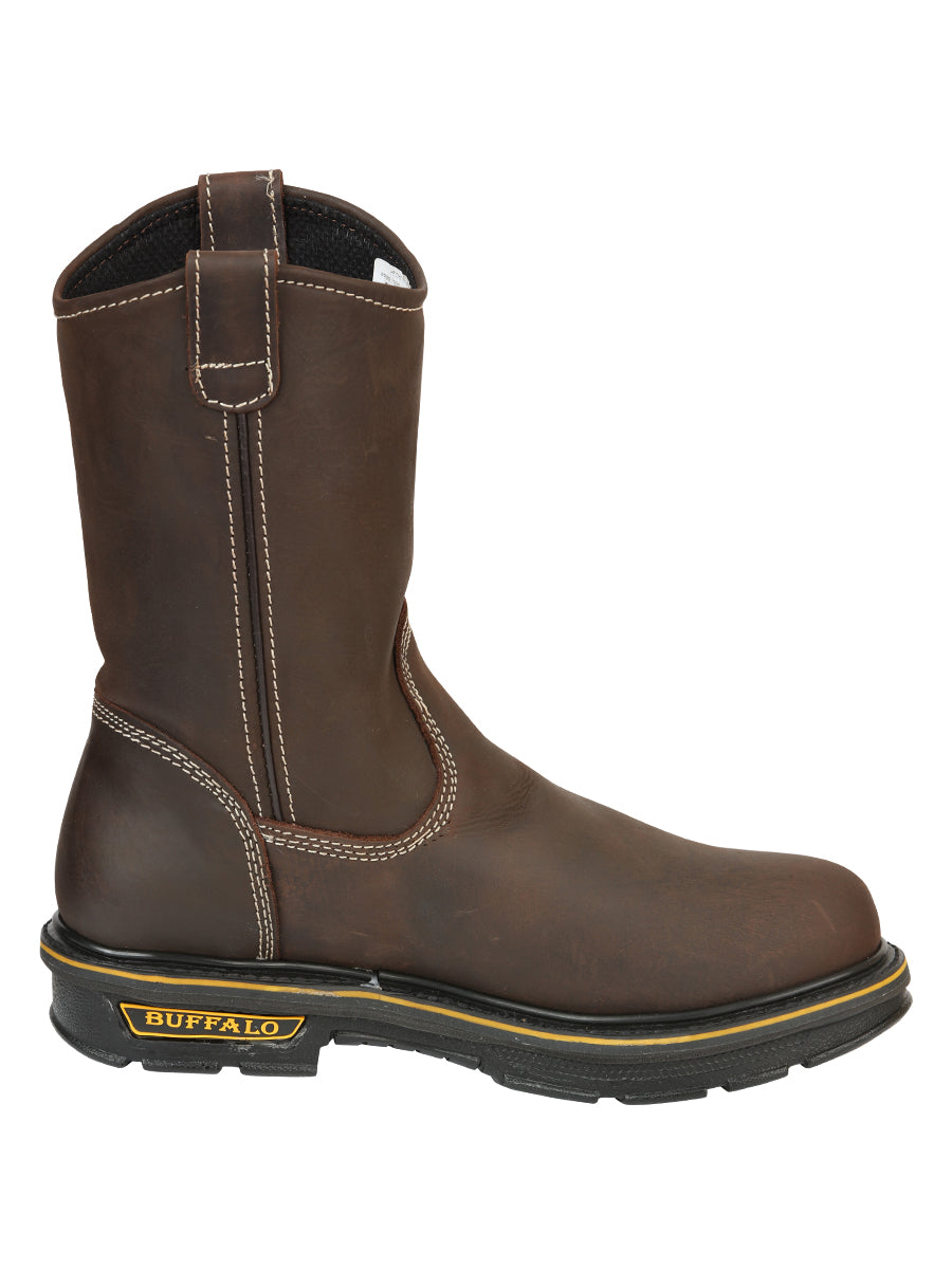 Buffalo & Bull Men’s Leather Work Boots - Made in Mexico - Crazy Cafe Brown 123034 — view 7