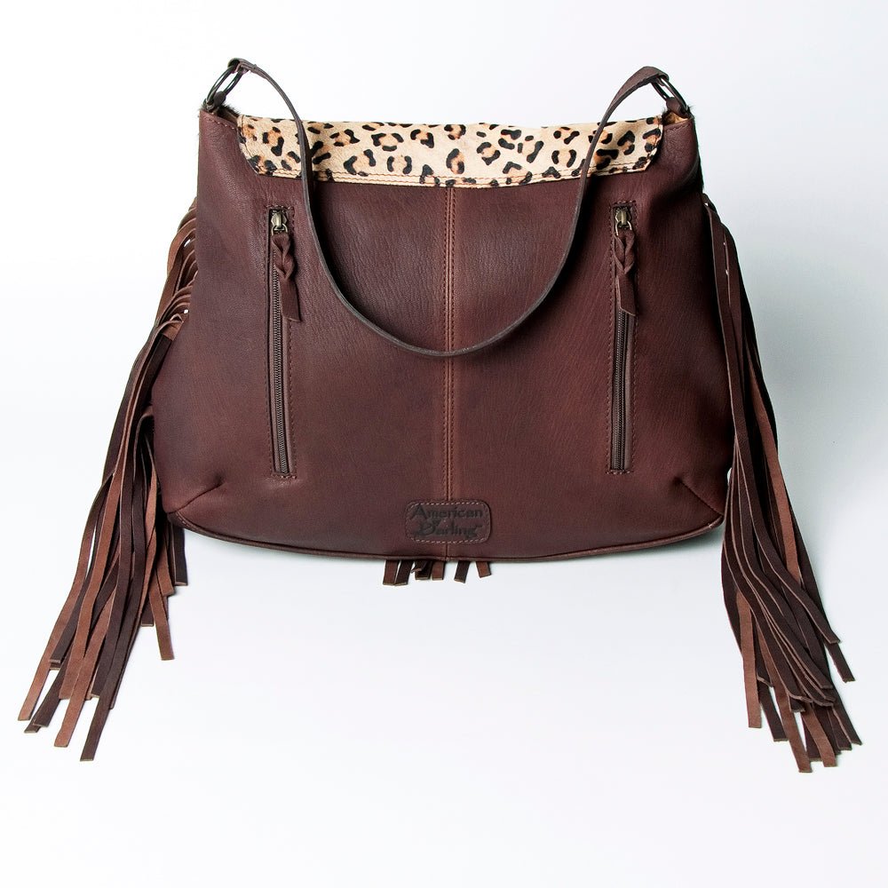 American Darling Messenger Hand Tooled Hair-On Genuine Leather