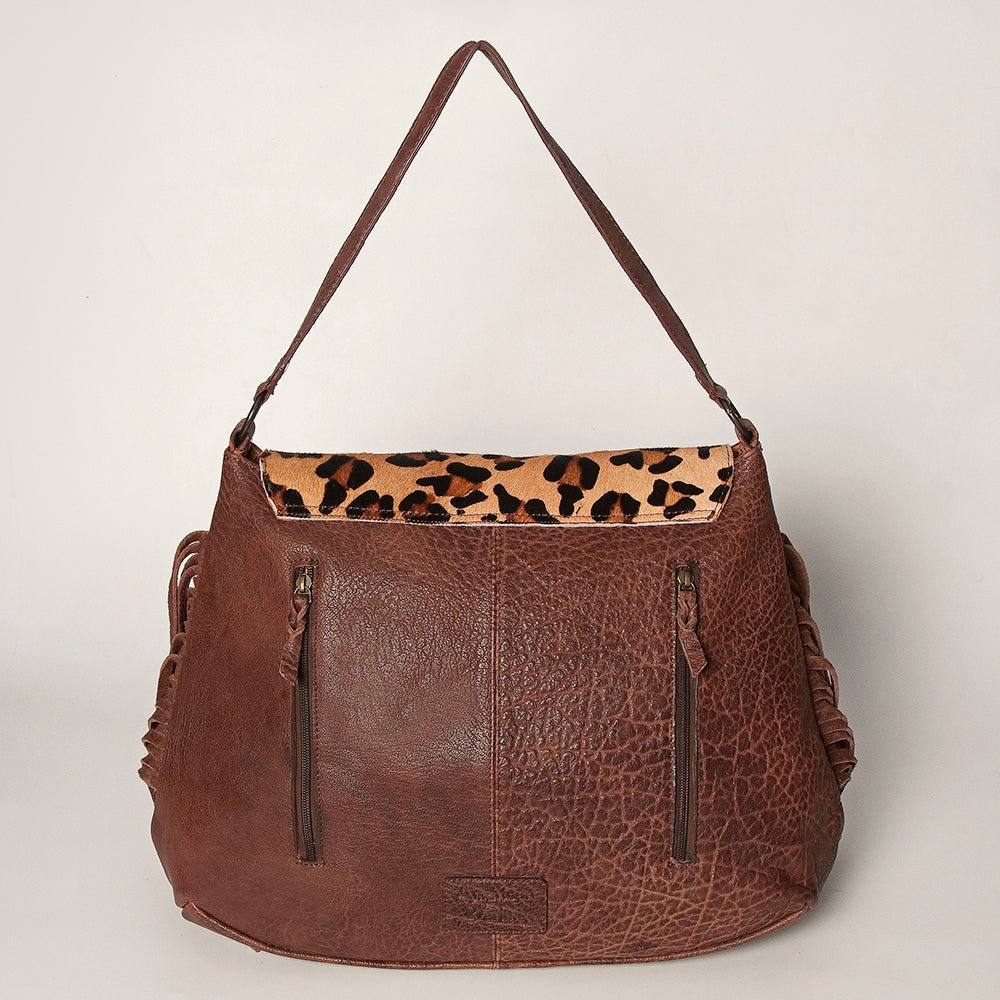 American Darling Messenger Hand Tooled Hair-On Genuine Leather