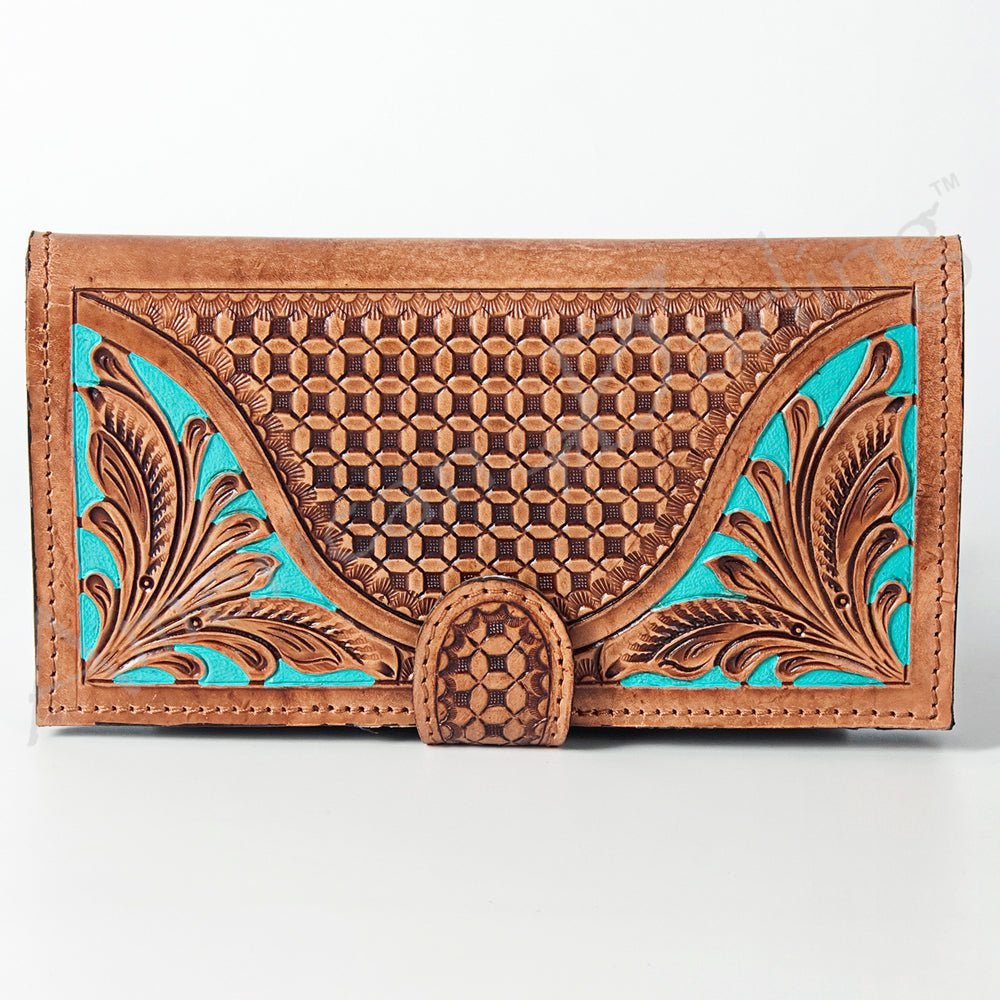 American Darling Wallet Hand Tooled Genuine Leather