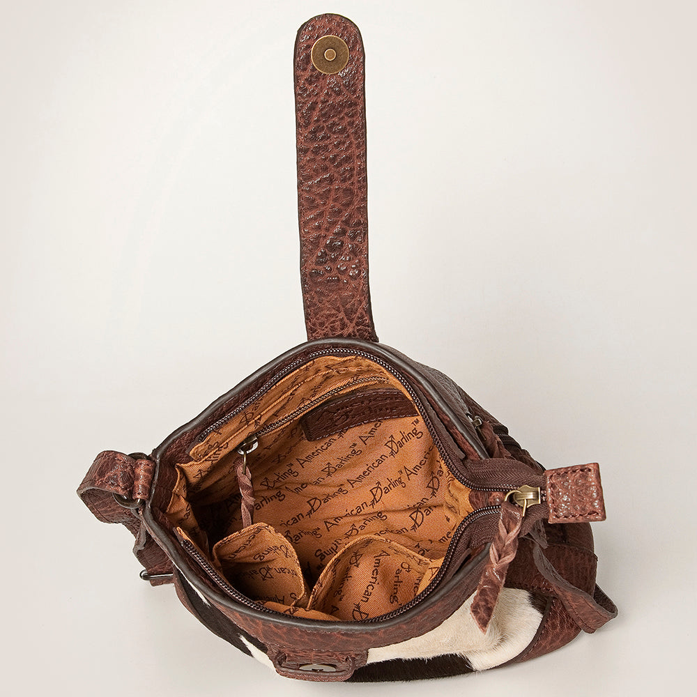 American Darling Hair-On Genuine Leather Crossbody Bag