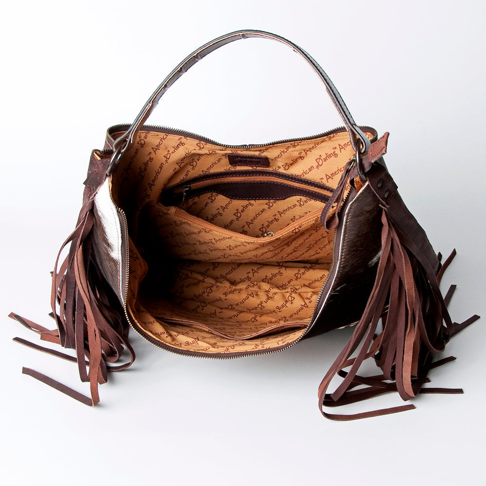 American Darling Hobo Hand Tooled Hair-on Genuine Leather