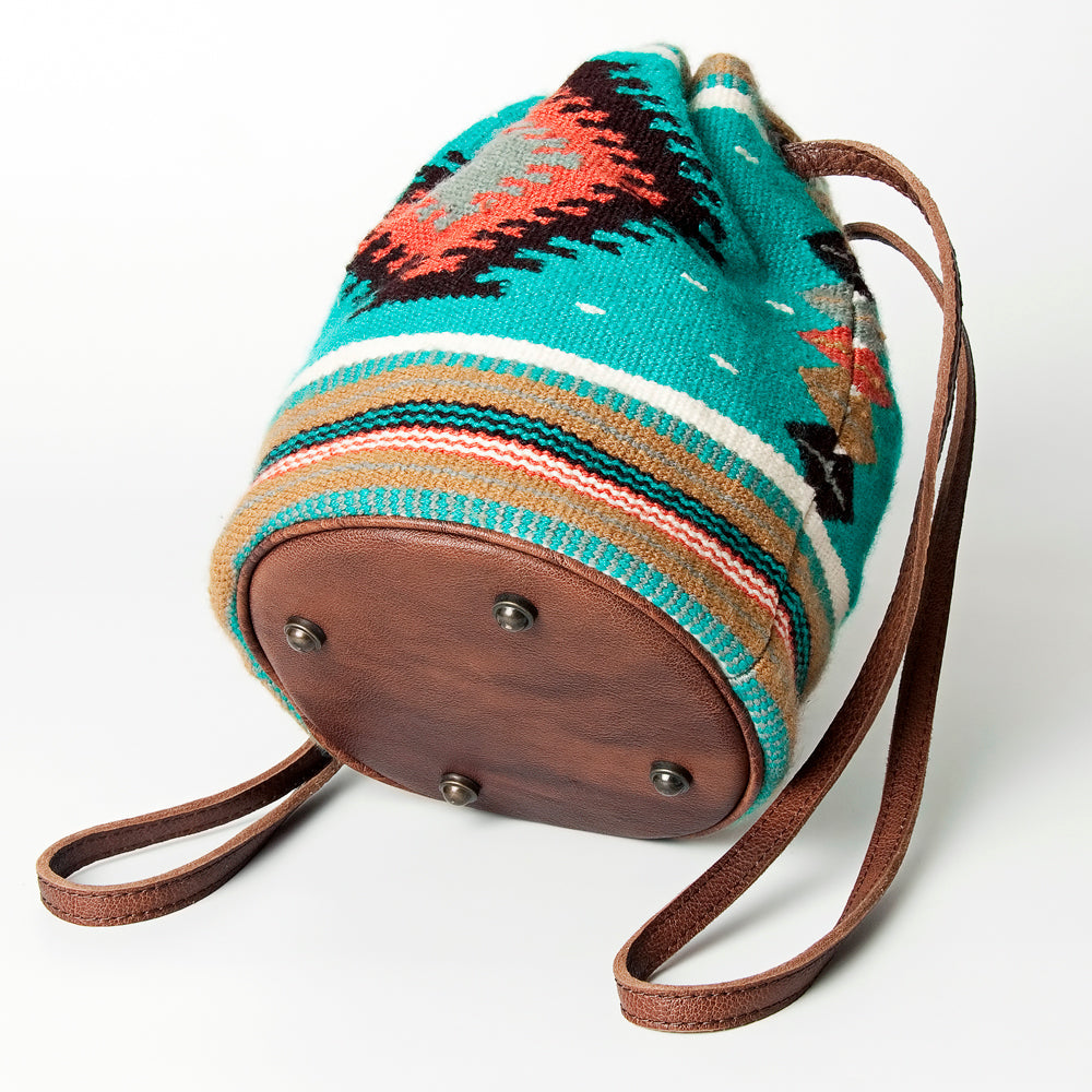 American Darling Saddle Blanket Leather Bucket Bag