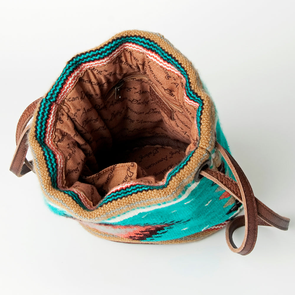 American Darling Saddle Blanket Leather Bucket Bag