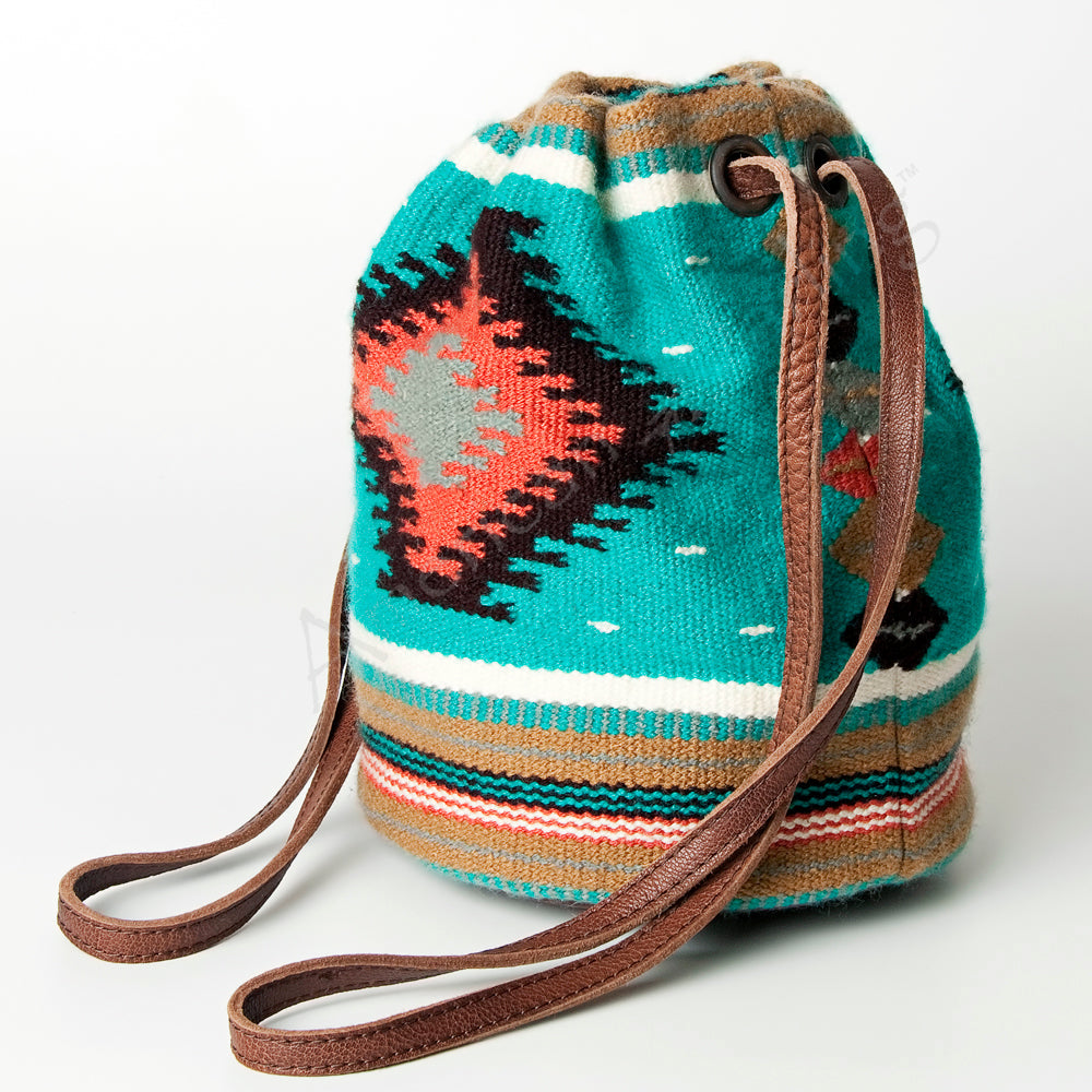 American Darling Saddle Blanket Leather Bucket Bag