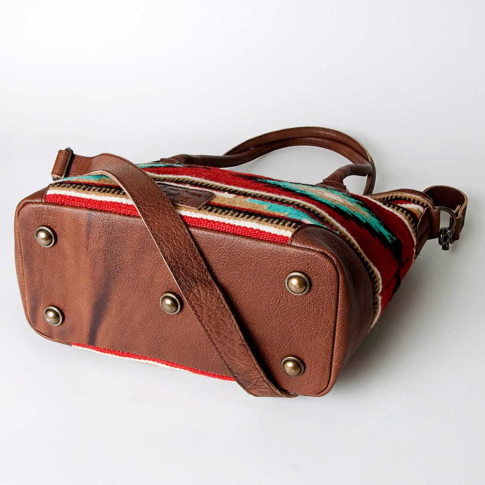 American Darling Saddle Blanket Leather Tote