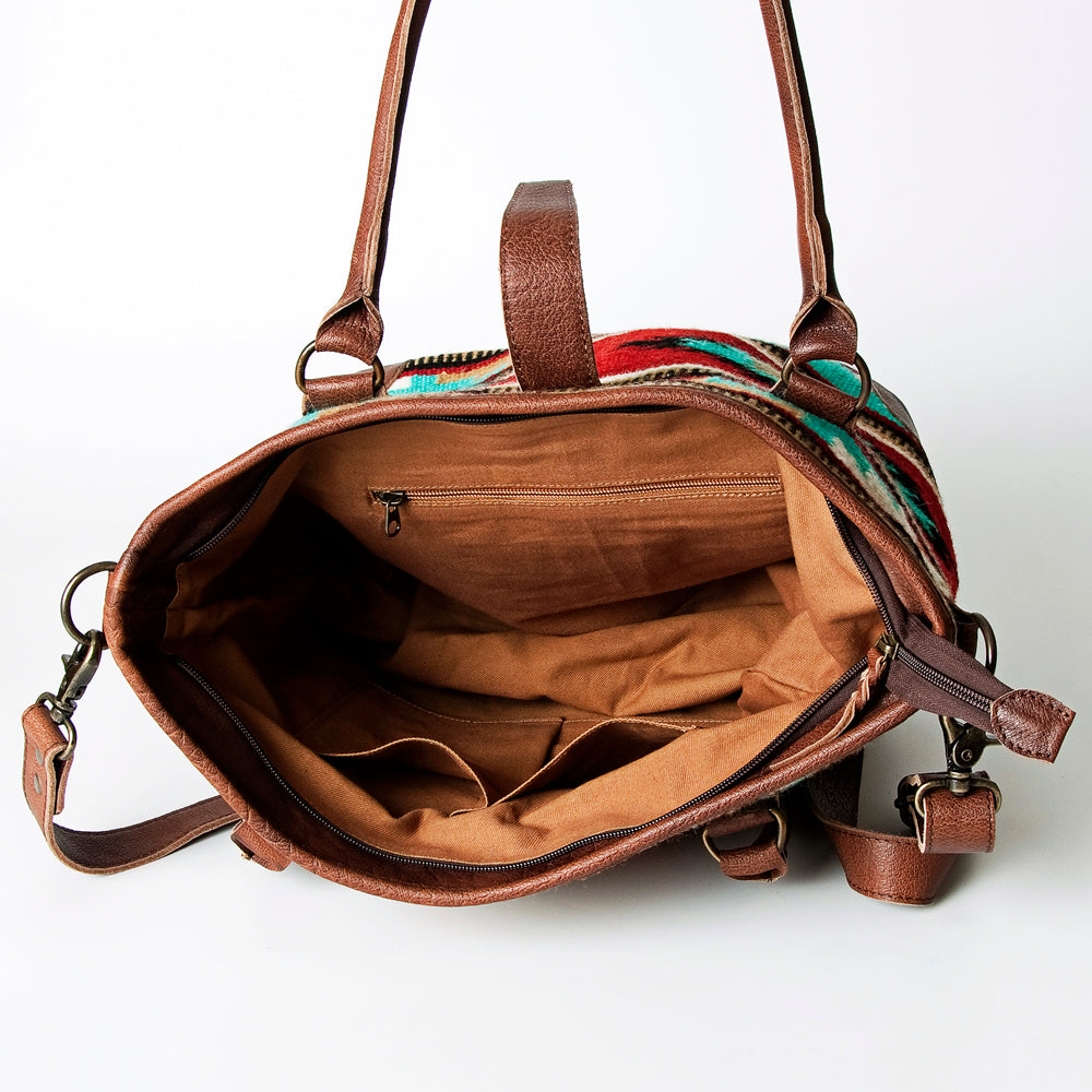American Darling Saddle Blanket Leather Tote