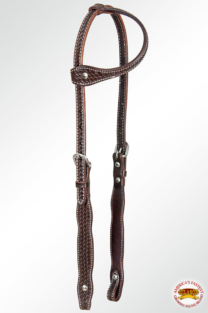 HILASON American Leather Horse One Ear Headstall Working Tack Tan | for Horses Western Headstalls