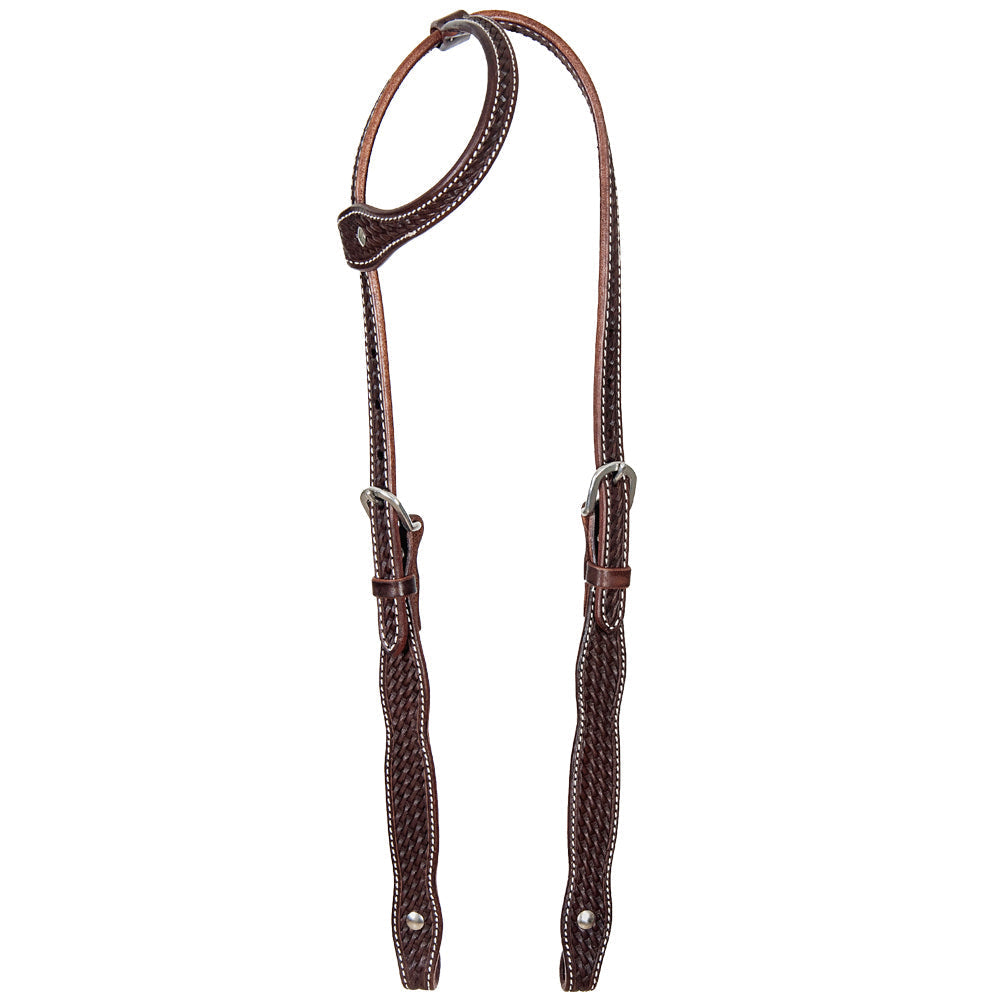 HILASON American Leather Horse One Ear Headstall Working Tack Tan | for Horses Western Headstalls