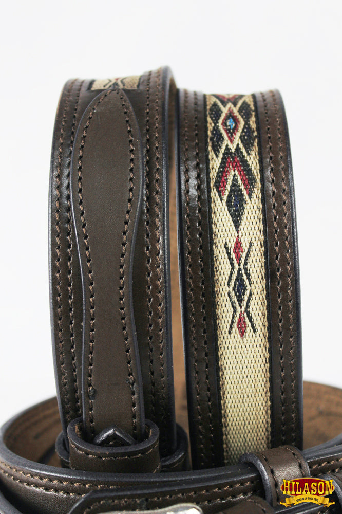 HILASON Western Genuine Leather Belt for Handmade Unisex Full Grain Heavy Duty Engraved Buckle Belt Dark Brown