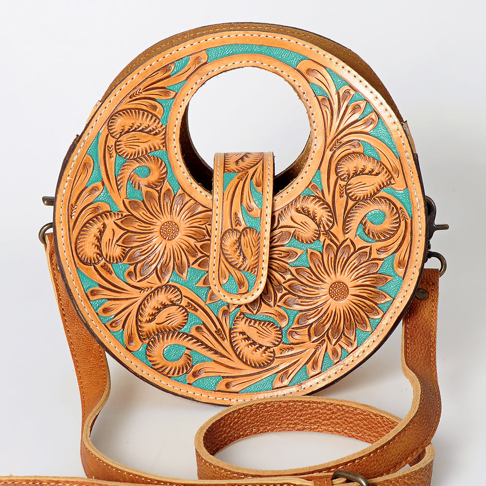 American Darling Hand-Tooled Genuine Leather Hobo Bag