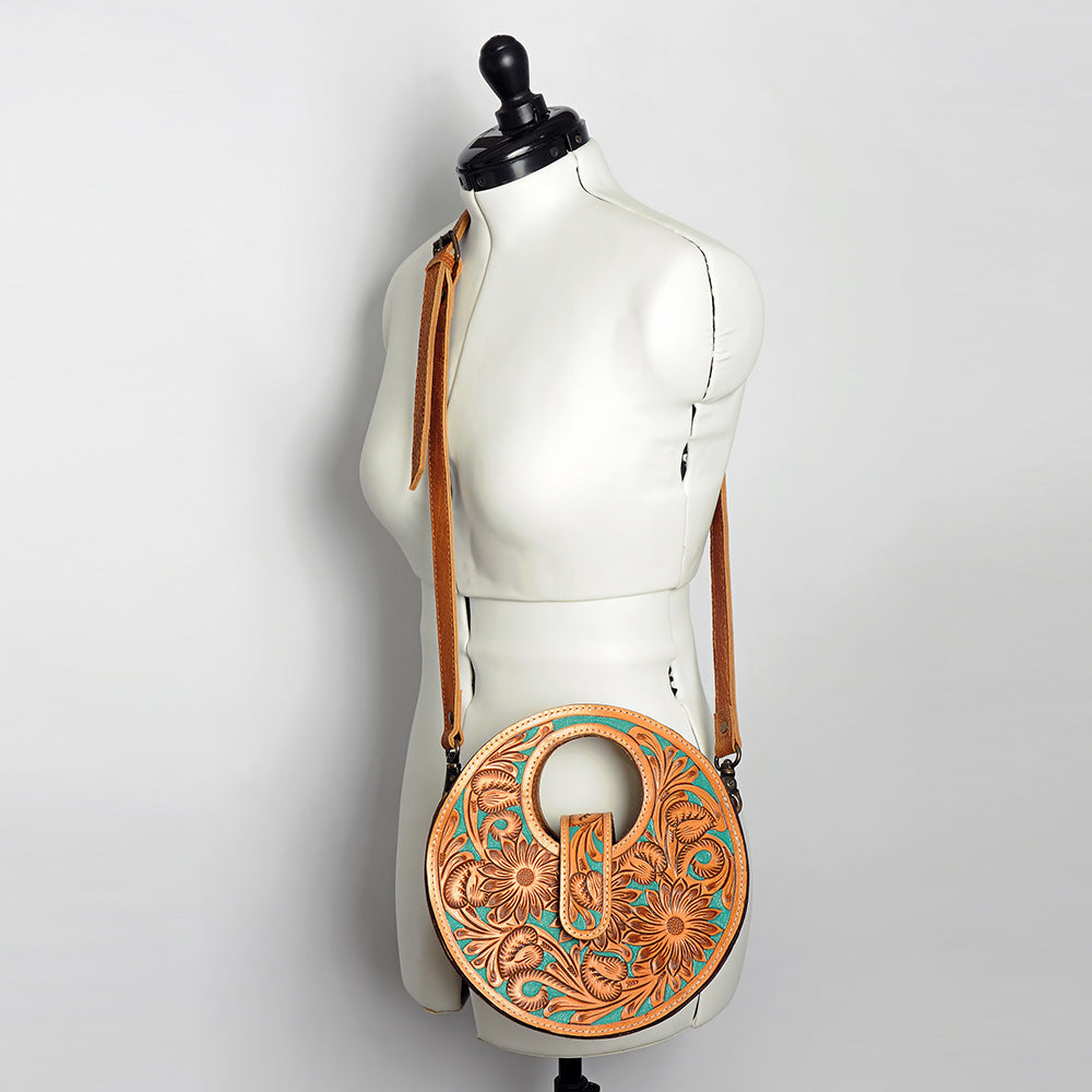 American Darling Hand-Tooled Genuine Leather Hobo Bag
