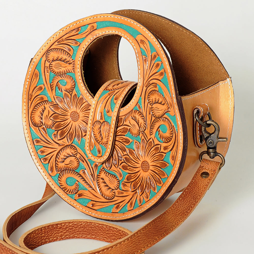 American Darling Hand-Tooled Genuine Leather Hobo Bag