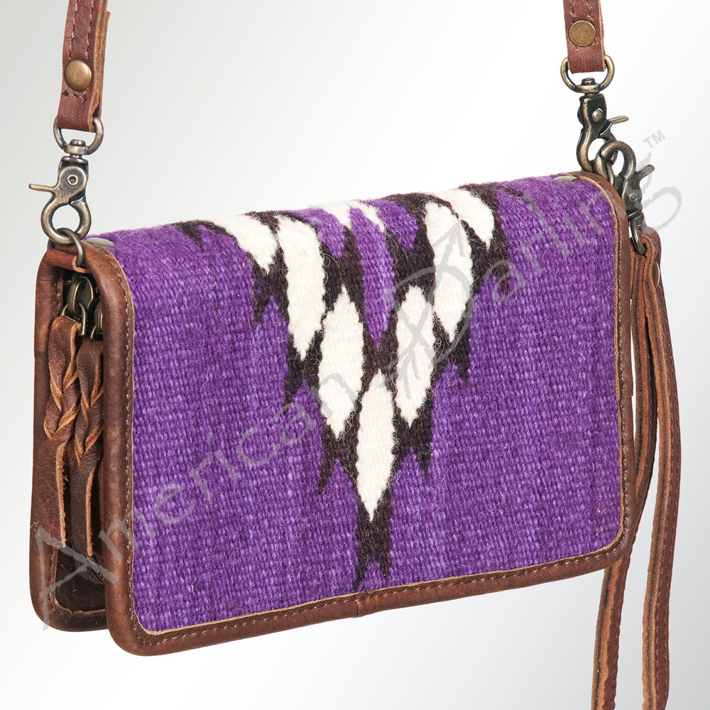 American Darling Organizer Saddle Blanket Genuine Leather Western Women Bag Handbag Purse | for Cute Travel