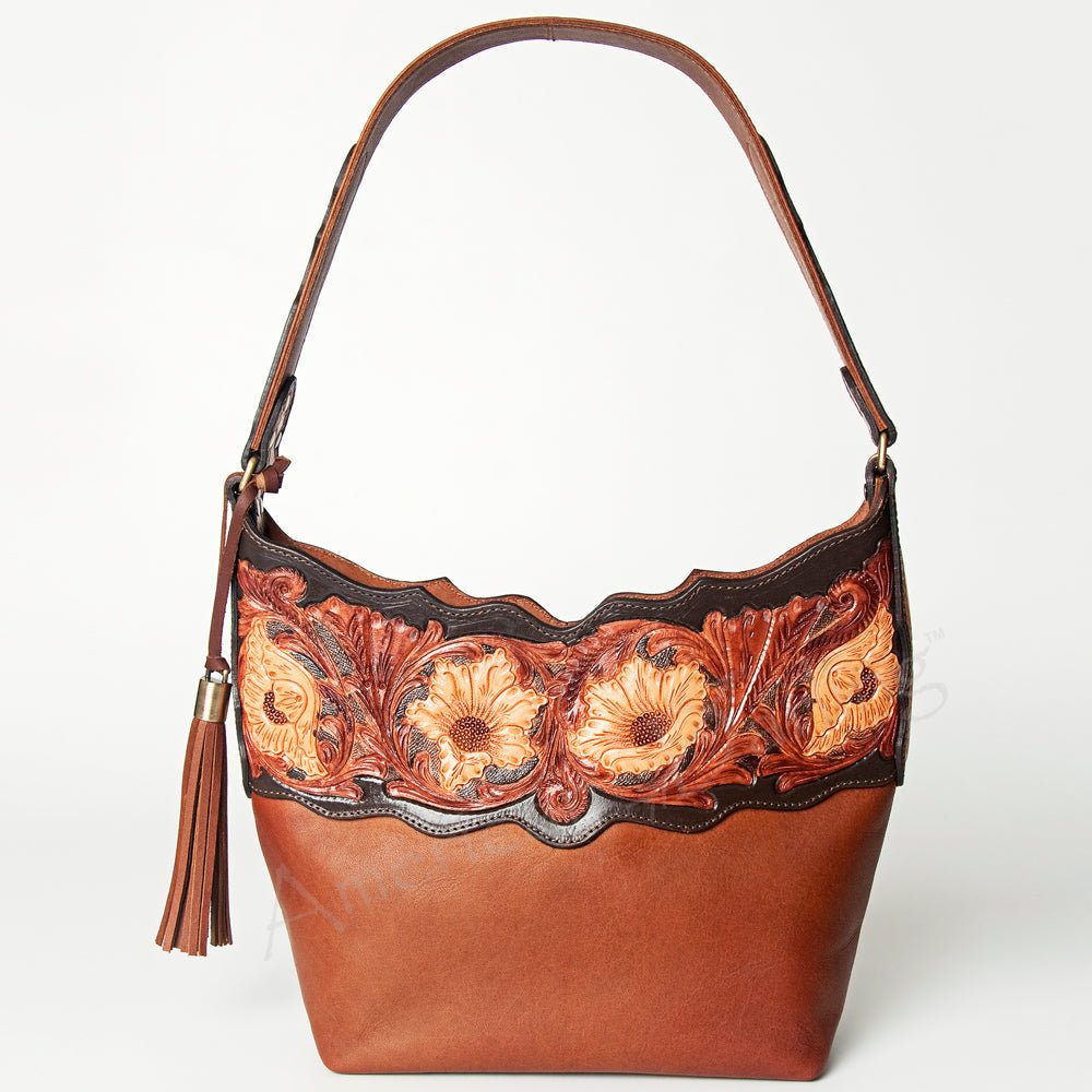 American Darling Hobo Hand Tooled Genuine Leather
