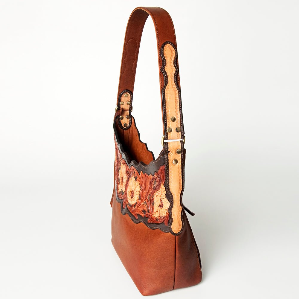 American Darling Hobo Hand Tooled Genuine Leather