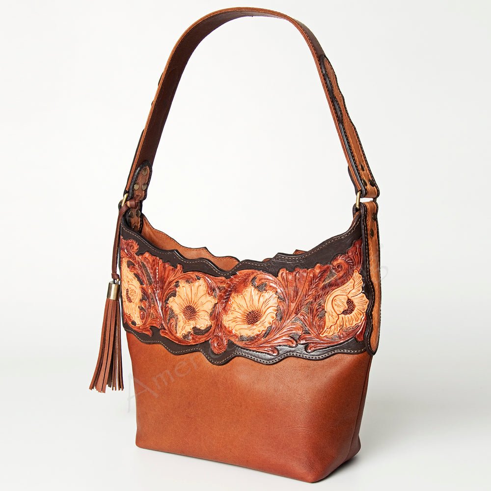 American Darling Hobo Hand Tooled Genuine Leather