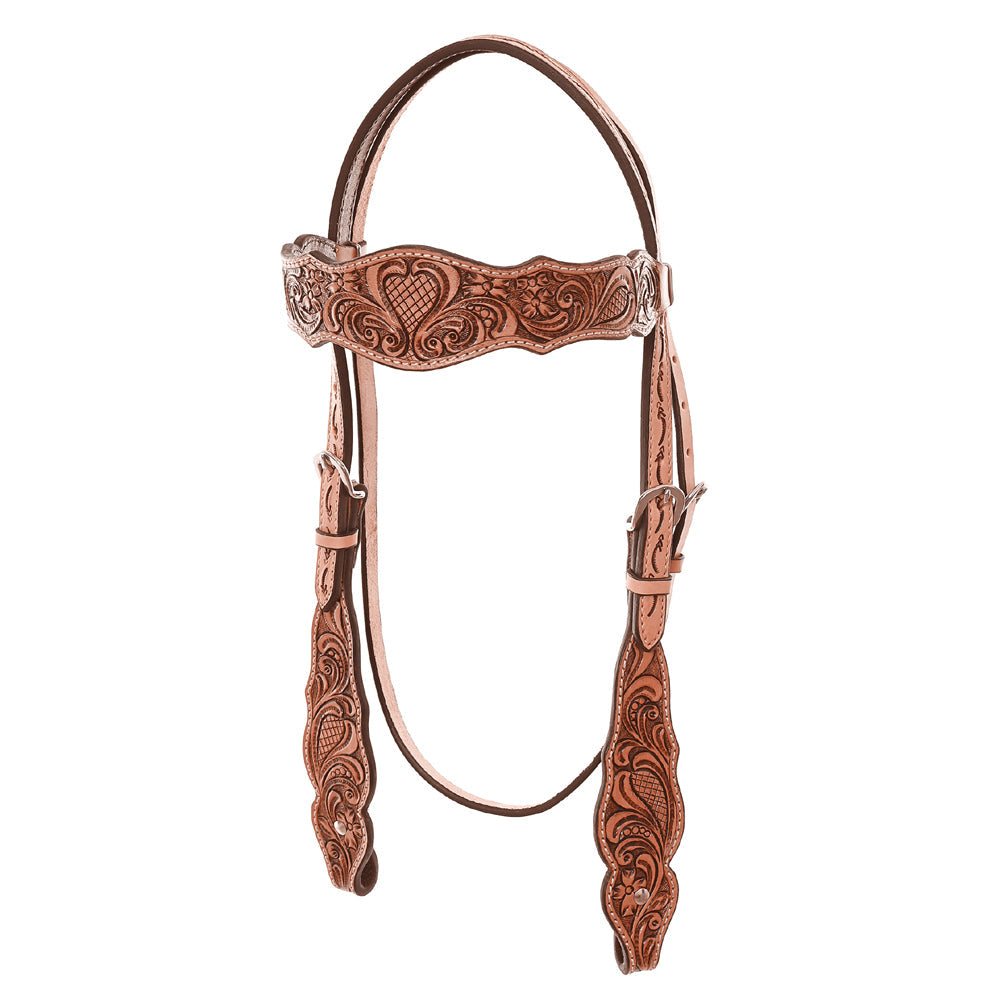 HILASON Western Horse Floral Headstall Breast Collar Wither American Leather Tack Set