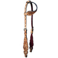 HILASON Western Horse Floral Headstall Breast Collar One Headstall American Leather Tack Set