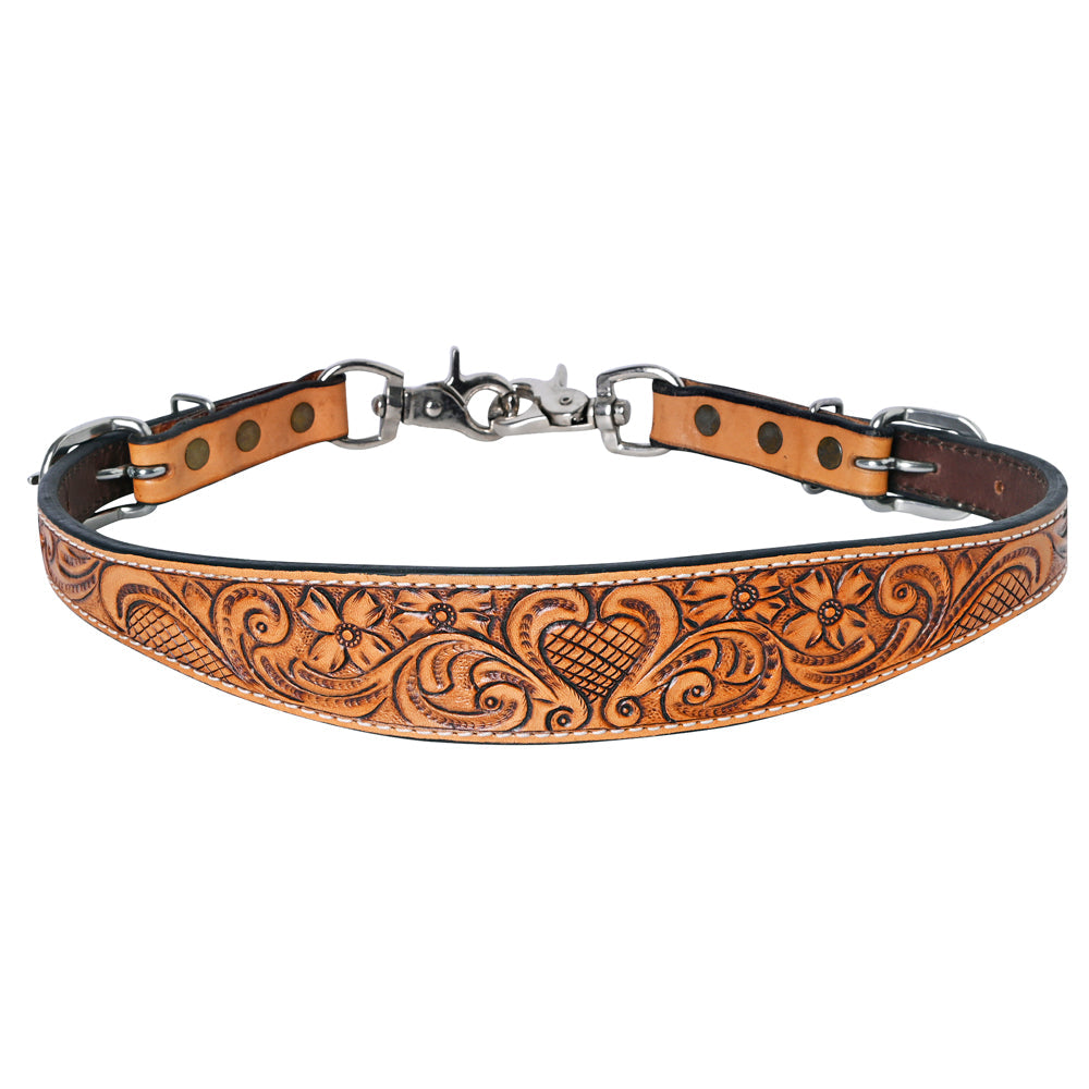 HILASON Western Horse Floral Headstall Breast Collar Wither American Leather Tack Set