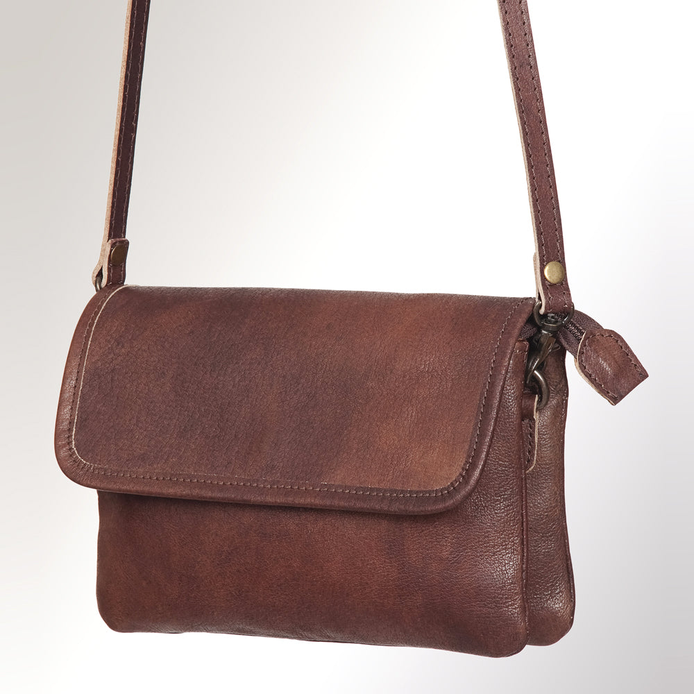 American Darling Genuine Leather Crossbody Bag for Women Vintage Style Flap Shoulder Purse Handcrafted Sling Bag