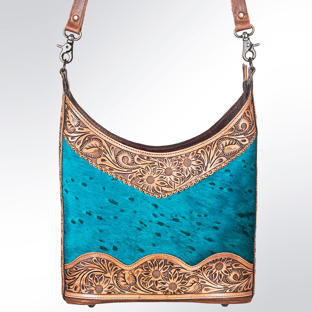 American Darling Hand Tooled Hair-On Genuine Leather