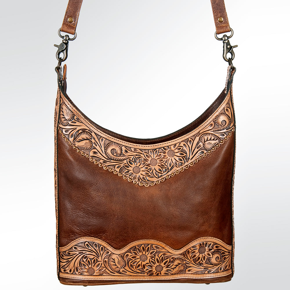 American Darling Hand Tooled Hair-On Genuine Leather