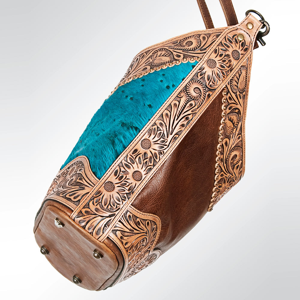 American Darling Hand Tooled Hair-On Genuine Leather
