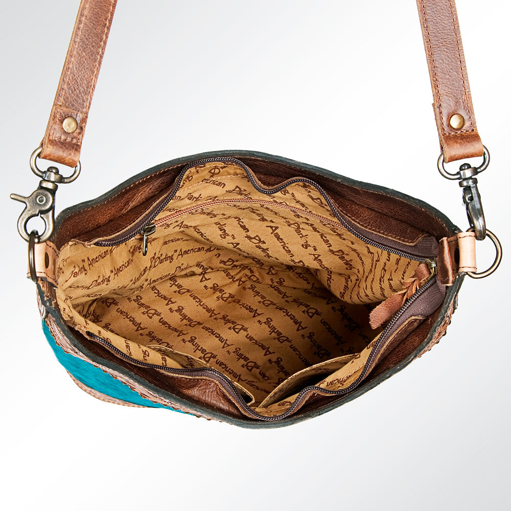 American Darling Hand Tooled Hair-On Genuine Leather