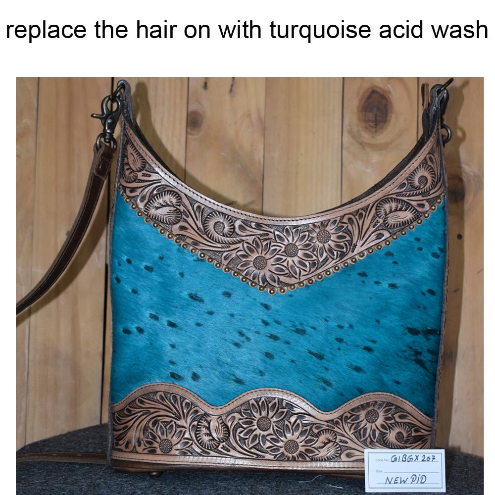 American Darling Hand Tooled Hair-On Genuine Leather