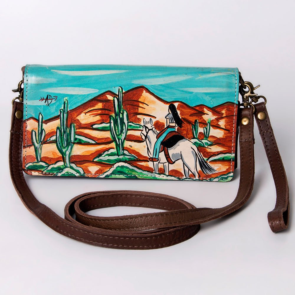American Darling Organiser Hair-On Hand Tooled Genuine Leather