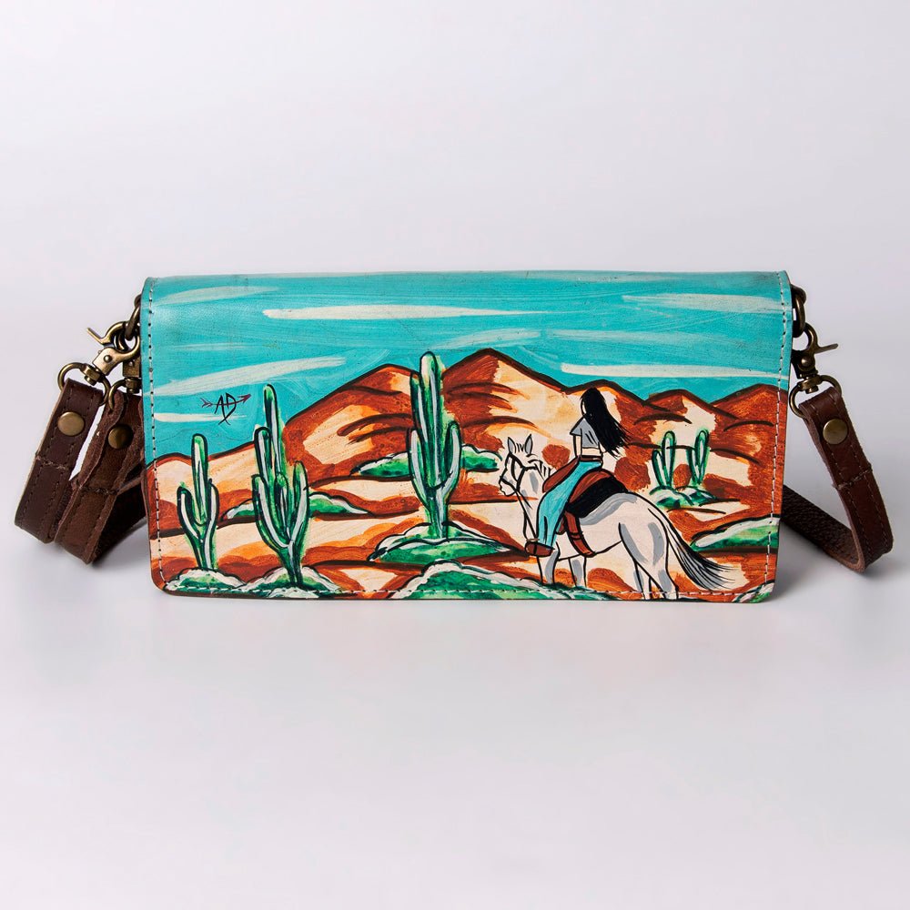 American Darling Organiser Hair-On Hand Tooled Genuine Leather