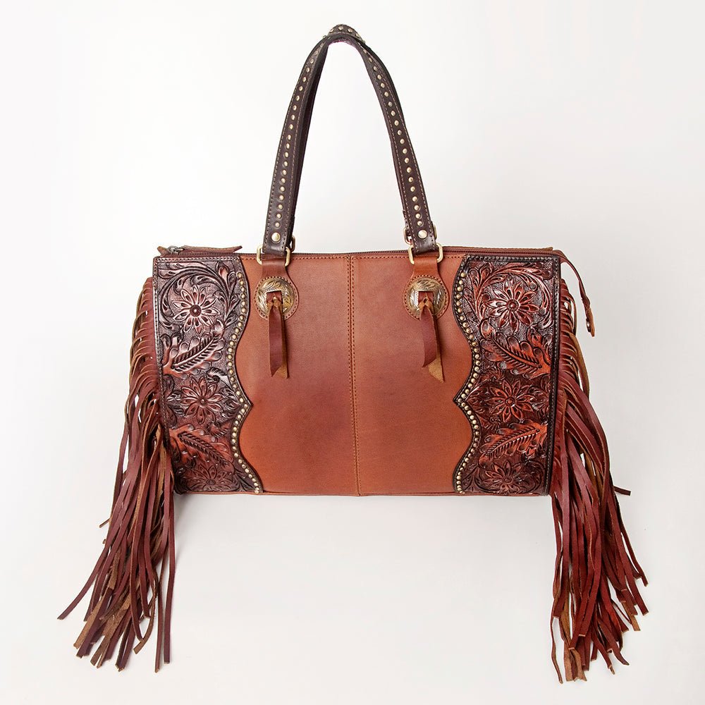 American Darling Tote Hand Tooled Genuine Leather