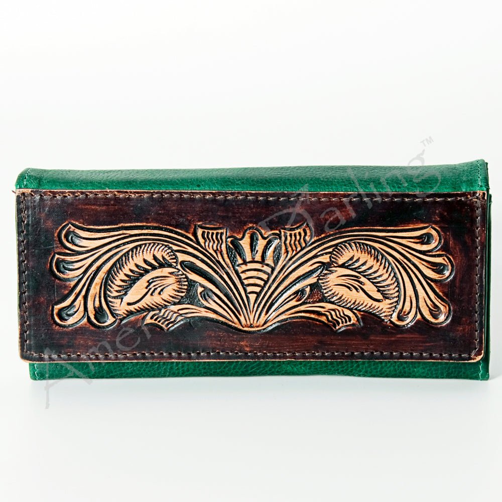 American Darling Wallet Hand Tooled Genuine Leather