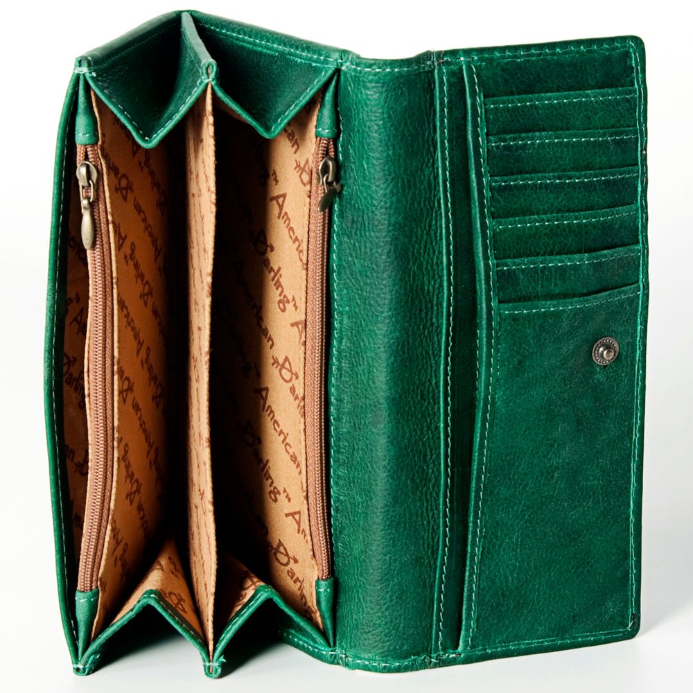 American Darling Wallet Hand Tooled Genuine Leather