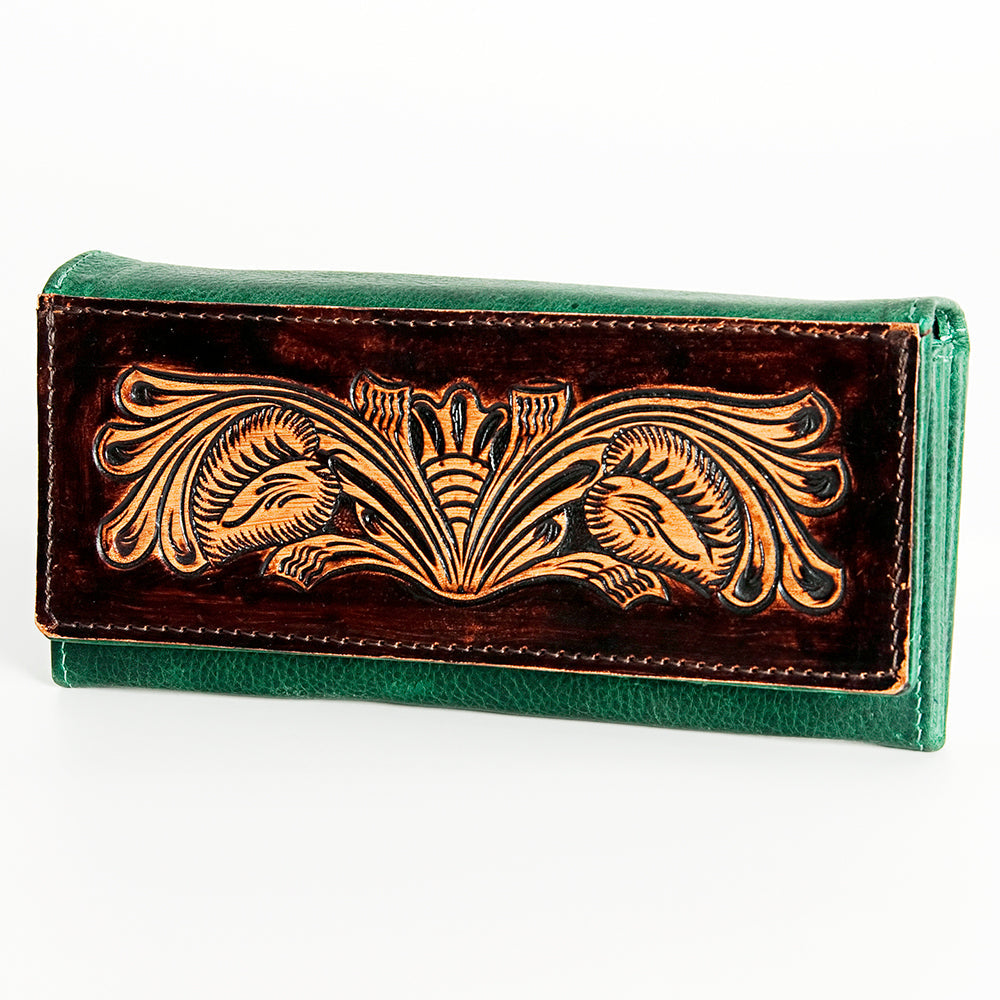 American Darling Wallet Hand Tooled Genuine Leather Western Women Bag | Handbag Purse Wristlet Travel Clutch