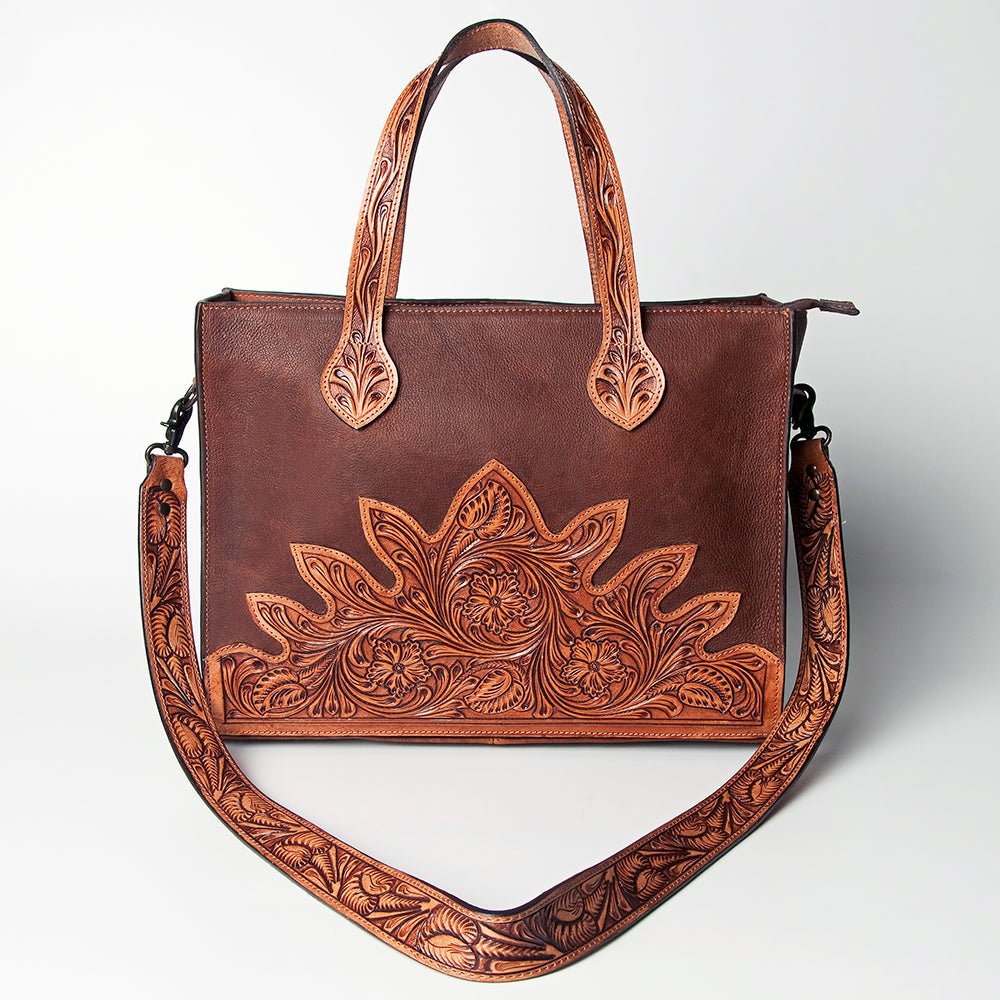 Premium Genuine Leather Tote For Women With Western Heritage Detailing Daily Use