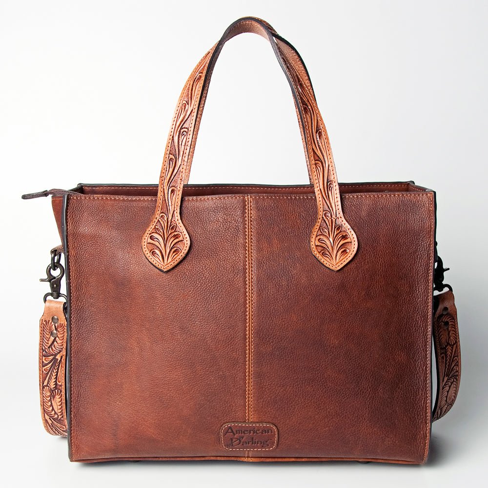 Premium Genuine Leather Tote For Women With Western Heritage Detailing Daily Use