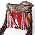 American Darling Hand-Tooled Saddle Blanket Leather Crossbody Bag