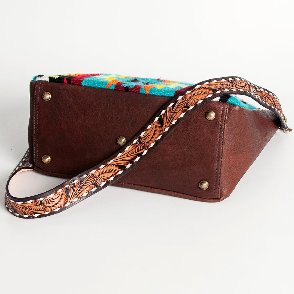 American Darling Hand Tooled Floral Carved Saddle Blanket Messenger Bag Eco-Friendly Full Grain Genuine Leather YKK Zipper